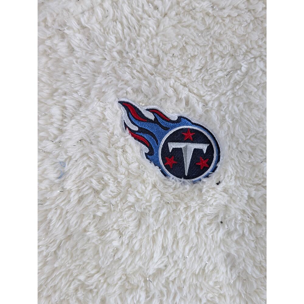 NFL‎ Tennessee Titans Womens S Blue White Faux Fur Reversible Vest Full Zip NWT - Picture 6 of 12